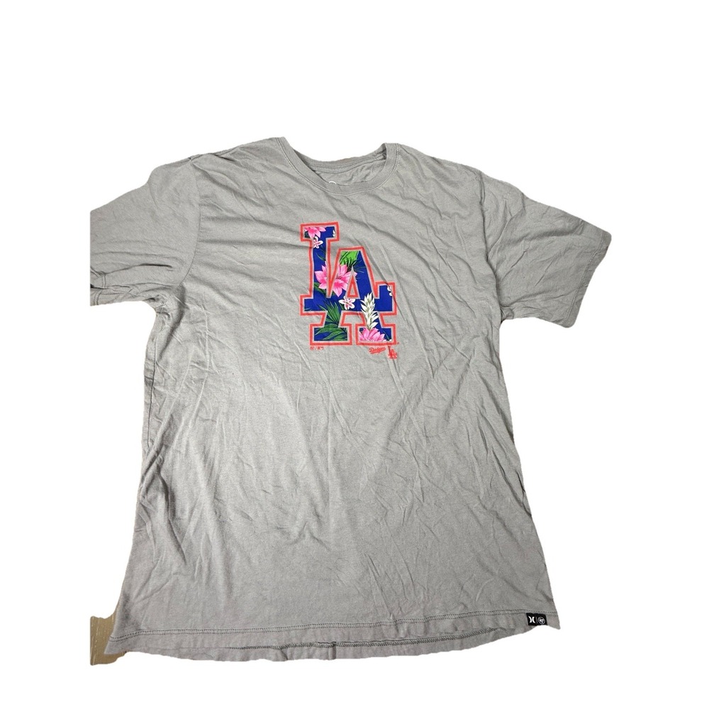 Hurley Aloha LA Dodgers T-shirt Men's‎ Medium
